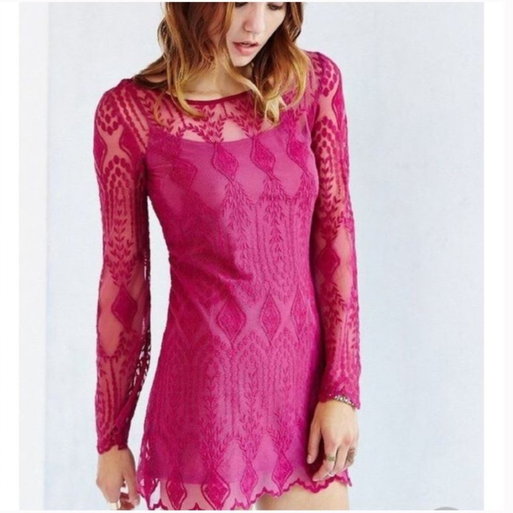 Berry boho dress